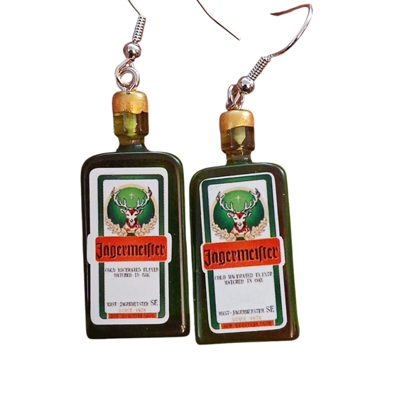 NWOT Jagermeister Bottle Fashion Earrings - Picture 1 of 4